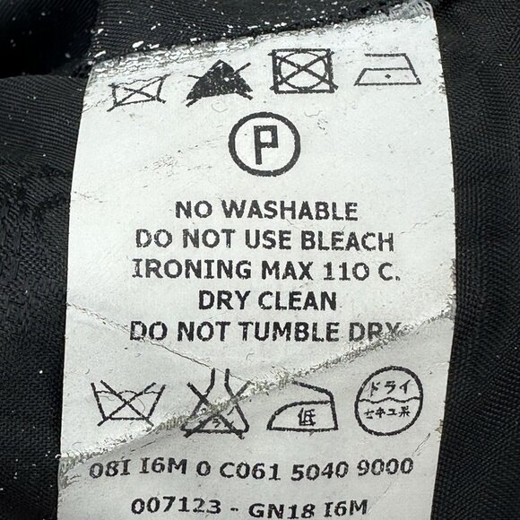 Ice Iceberg Pencil Skirt Womens 42/28 Black Waxed Lined Zip Pockets - Picture 11 of 11